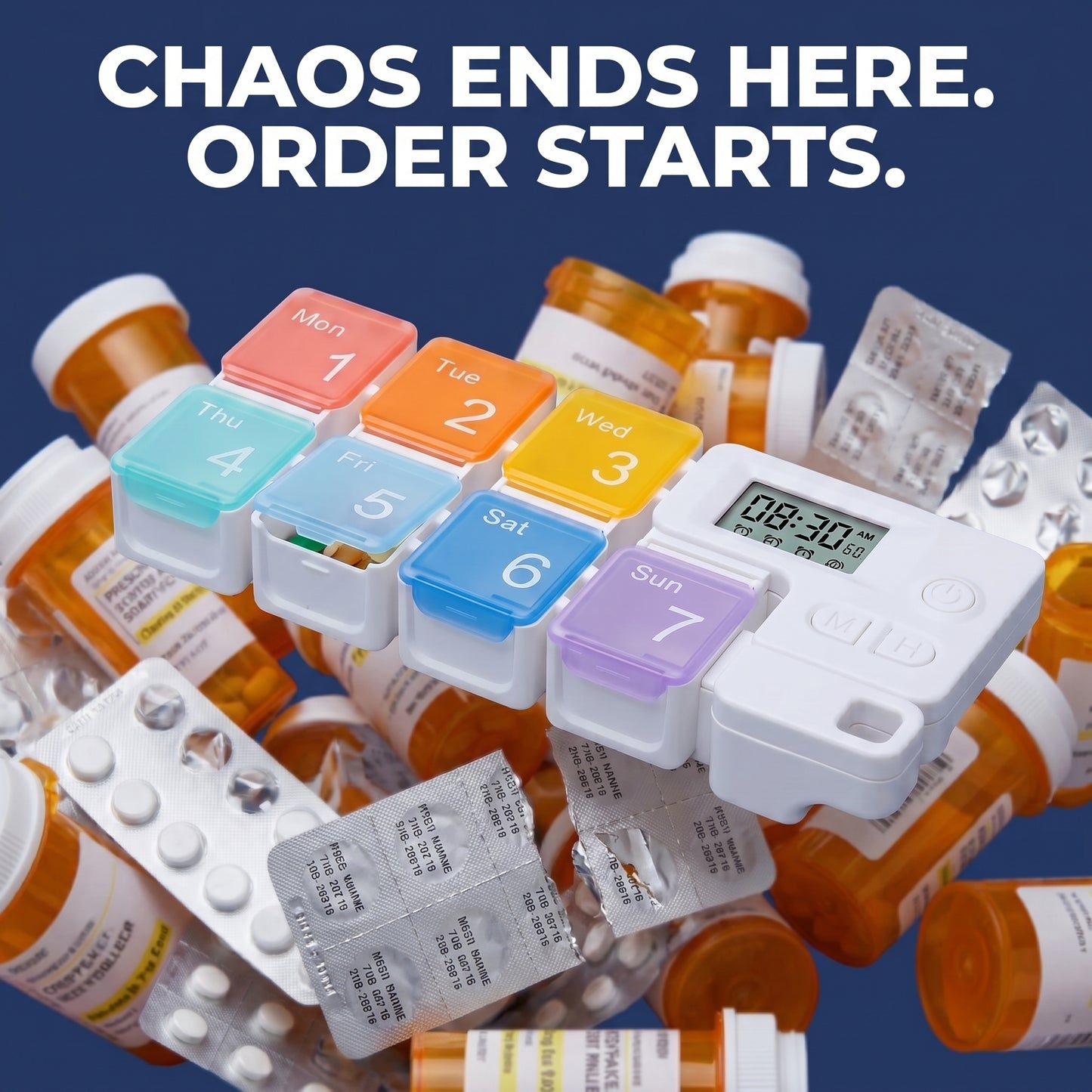 Portable smart compartmentalized pill organizer