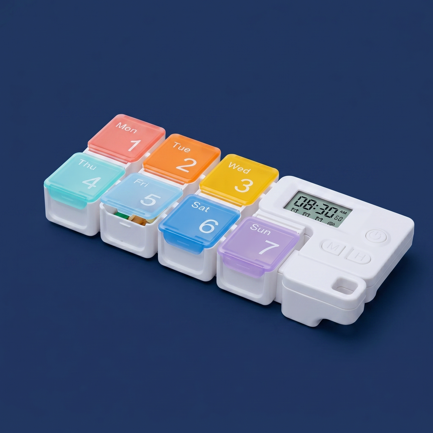 Portable smart compartmentalized pill organizer