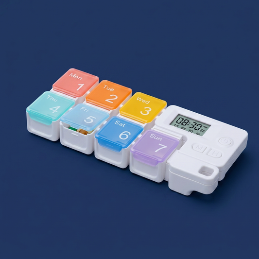 Portable smart compartmentalized pill organizer