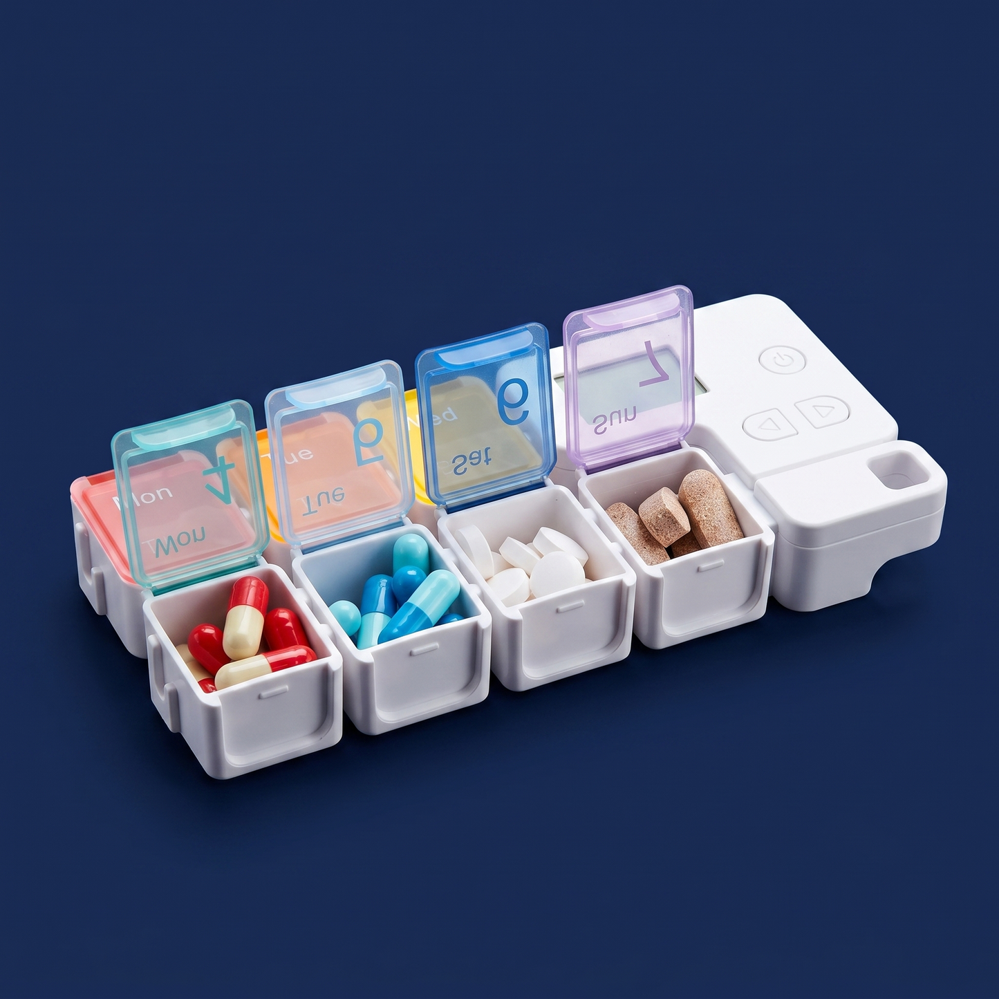 Portable smart compartmentalized pill organizer
